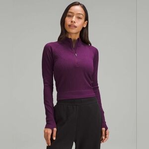 Lululemon Athletica Deep Purple Long Sleeve Top Size 6